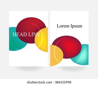 Abstract curve Brochure Flyer design-Vector illustration