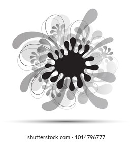 Abstract curve circles and spot splash