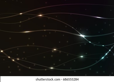 Abstract Curve Colorful Vector Background. For design, banner.