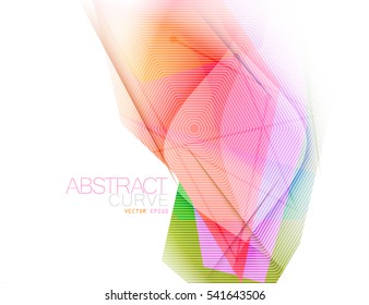 Abstract curve colors scene vector on a white background