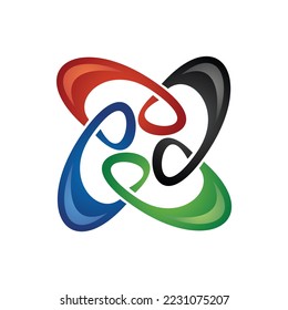 Abstract curve connection 2 logo