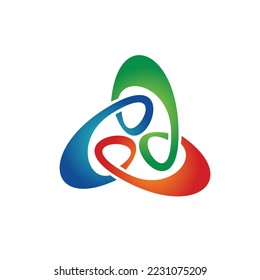 Plantilla de logotipo de conexión de curva abstracta