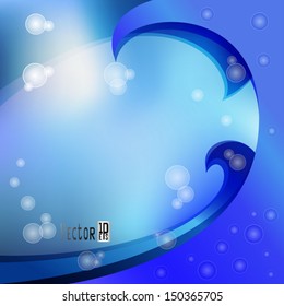 Abstract curve cool color background