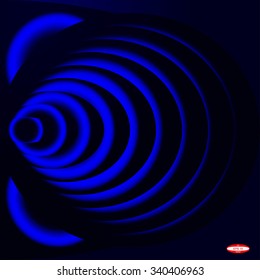 abstract curve dark blue background. vector illustration