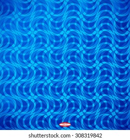 abstract curve dark blue pattern with aqua texture with smoke with abstract indigo line on aquamarine background. vector illustration
