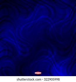 abstract curve dark blue pattern with aqua texture with smoke with abstract indigo  line on aquamarine background. vector illustration