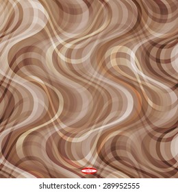 abstract curve dark bronze pattern with brown texture with cream smoke with abstract ginger line on beige background. vector illustration