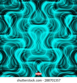 abstract curve dark cyan pattern with aqua texture with smoke with abstract turquoise line on slate background. vector illustration
