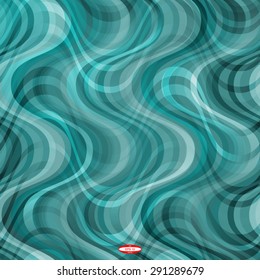 abstract curve dark cyan pattern with aqua texture with smoke with abstract turquoise line on slate background. vector illustration