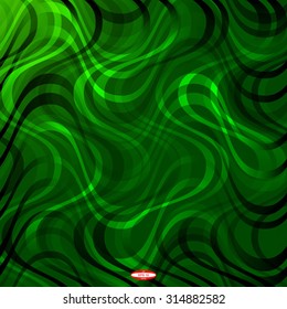 abstract curve dark green pattern with forest texture with smoke with abstract chlorine line on emerald background. vector illustration