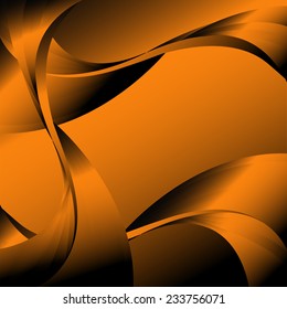 Abstract curve dark orange background