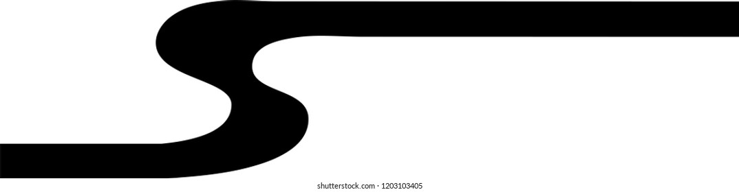 Abstract curve design silhouette set