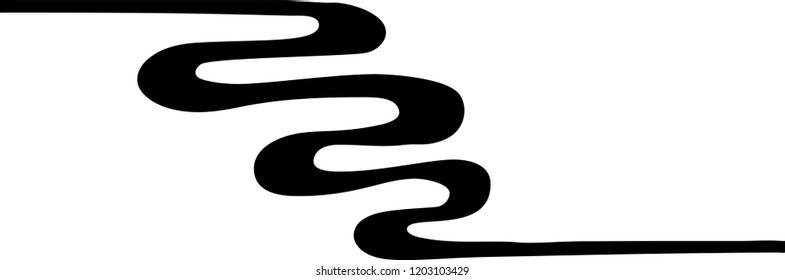 Abstract curve design silhouette set