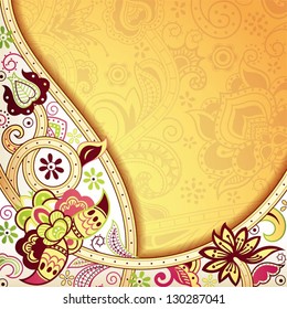 Abstract Curve Floral Design