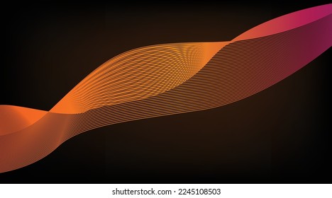 abstract curve flown line in difference angle in ocean blue color can be use for advertisement product presentation website template vector eps.