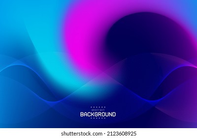 abstract curve flown line with violet and sky blue color can be use for website template product presentaion food and driking label decorative wallpaper vector eps.