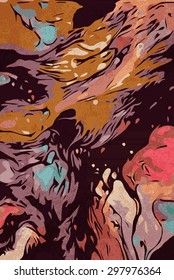 Abstract curve form and brown background