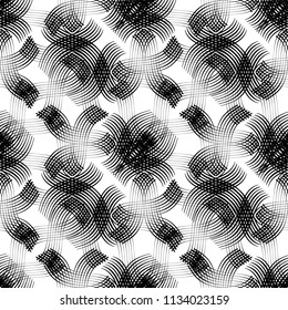 Abstract Curve geometric art woven pattern. Can be used for wallpaper, pattern fills, textile, web page background, surface textures, Image for advertising booklets, banners.