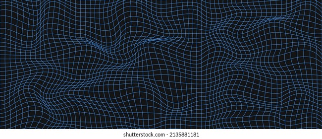 Abstraktes Kurvenraster. Wireframe Landschaft. Vektorarchitekturgrafik.