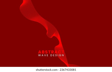 Abstract curve line background on red colors isolated. Vector illustration. Modern wavy pattern for cover, poster, banner, presentation, digital, web