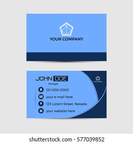Abstract curve line business name card. Colorful wavy stripes personal name card template.vector illustration.