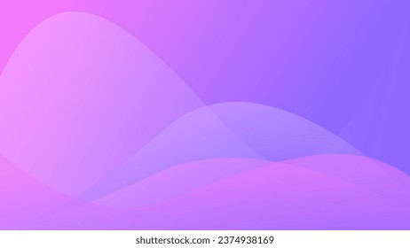 Abstract Curve Line Gradient Background Presentation. Violet Gradient Wallpaper - EPS 10 Vector