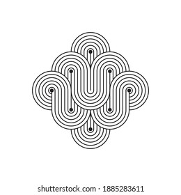 Abstract curve line logo design vector template