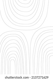 Abstract Curve Line Pattern in Black and White