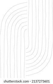 Abstract Curve Line Pattern in Black and White