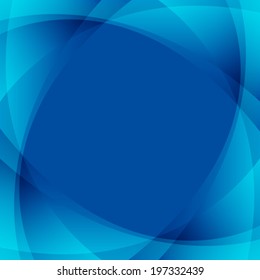 abstract curve line pattern on blue background (vector)