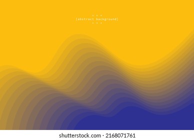 Abstract Curve Line With Vibrant In Yellow And Blue Can Be Use For Advertisement Website Poster Banner Template Food And Beverage Label Notebook Cover Vector Eps. 