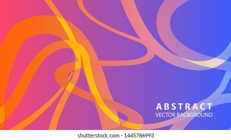 Abstract curve line wave background - vector