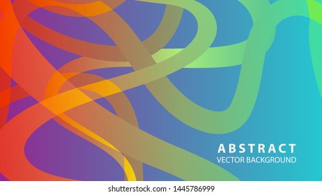 Abstract curve line wave background - vector