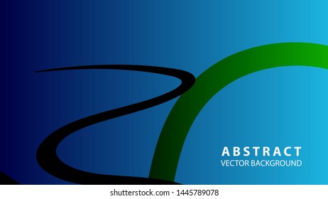Abstract curve line wave background - vector