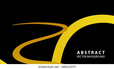 Abstract curve line wave background - vector

