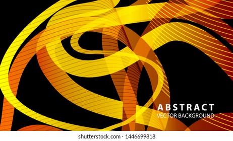 Abstract curve line wave background - vector