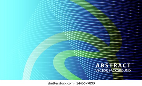 Abstract curve line wave background - vector