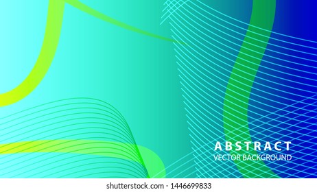 Abstract curve line wave background - vector