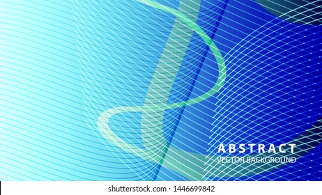 Abstract curve line wave background - vector