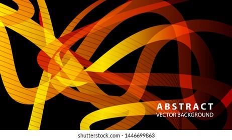 Abstract curve line wave background - vector
