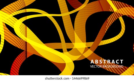 Abstract curve line wave background - vector