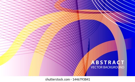 Abstract curve line wave background - vector