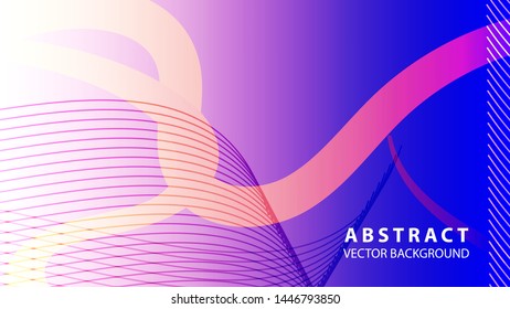 Abstract curve line wave background - vector