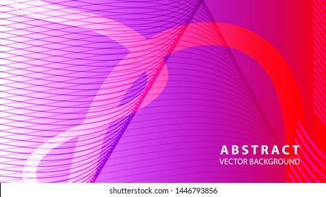 Abstract curve line wave background - vector
