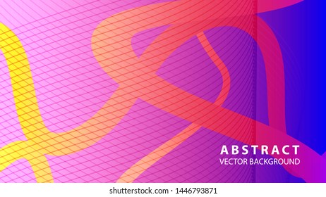Abstract curve line wave background - vector