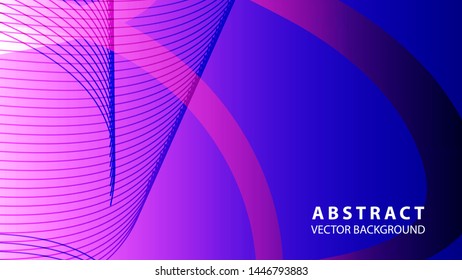 Abstract curve line wave background - vector