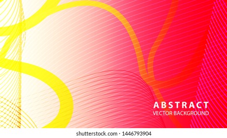 Abstract curve line wave background - vector