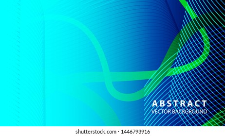 Abstract curve line wave background - vector