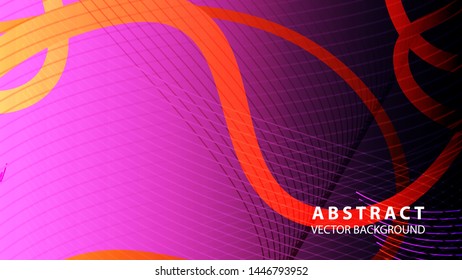 Abstract curve line wave background - vector