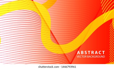 Abstract curve line wave background - vector